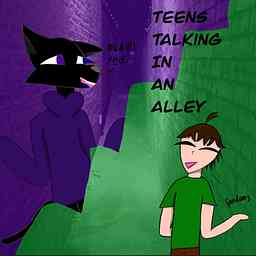 Teens talking in an ally logo
