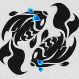 Two Pisces Crying logo