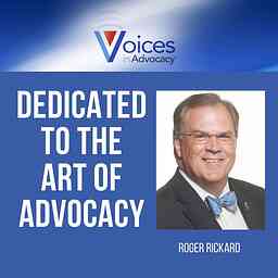 Voices in Advocacy Podcast cover logo