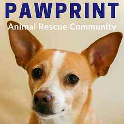 Pawprint | animal rescue podcast for dog, cat, and other animal lovers cover logo