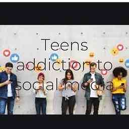 Teens addiction to social media cover logo