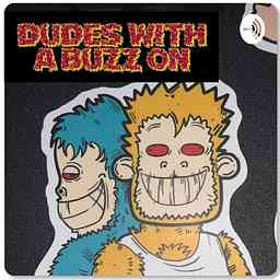 Dudes with a buzz on cover logo