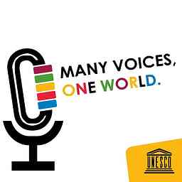 Many Voices, One World logo