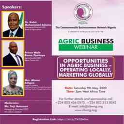 CBWN Nigeria Agric Business Webinar cover logo