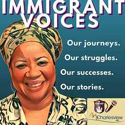 Immigrant Voices Podcast Project cover logo
