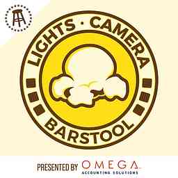 Lights Camera Barstool cover logo