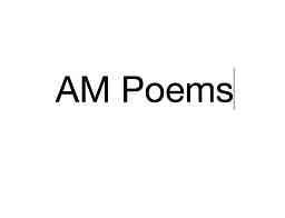 AM Poems  | poetry read aloud cover logo